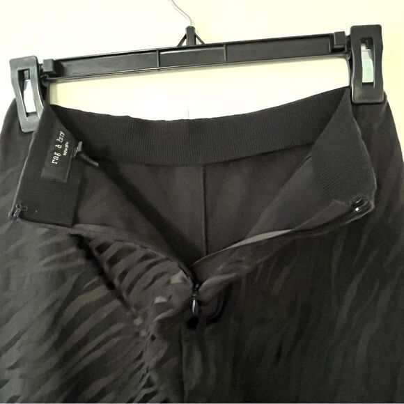 Rag and Bone Simone Cropped Slim Fit Zebra Pants In Black Size 0 NWT - Picture 8 of 8